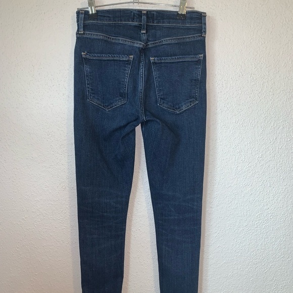 Agolde Dark Wash Cropped Skinny Jeans Size 24 - Picture 4 of 9